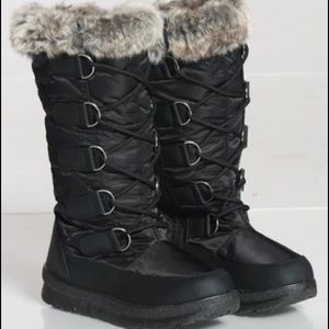 Poloa Black Snow Waterproof Boots